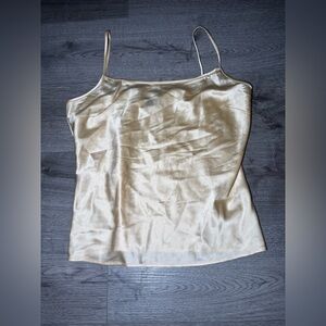 ST JOHN. 100% silk camisole butter yellow top size 8